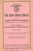 1925-02-27 Adolf Hitler gives a speech (his 1st speech after his release from prison) in front of 3000 NSDAP members in Munich's Bürgerbraukeller for the restructuration of the party.jpg
